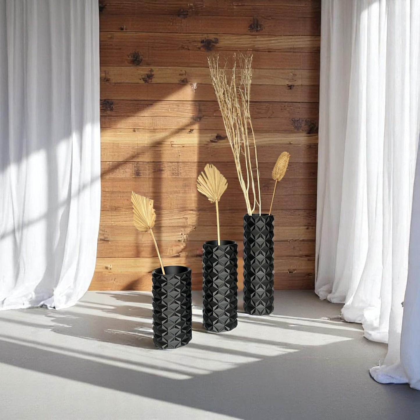 Vase Lilou, fin et géométrique
