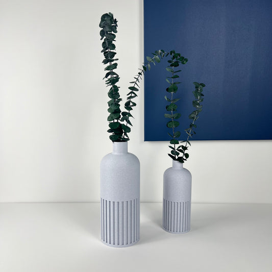 Vase Bouteille marbre blanc
