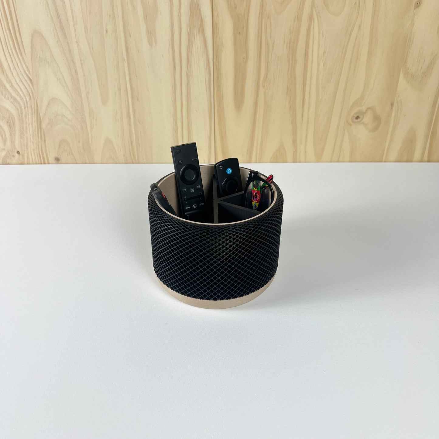 Organisateur/Pot de rangement en bois Français