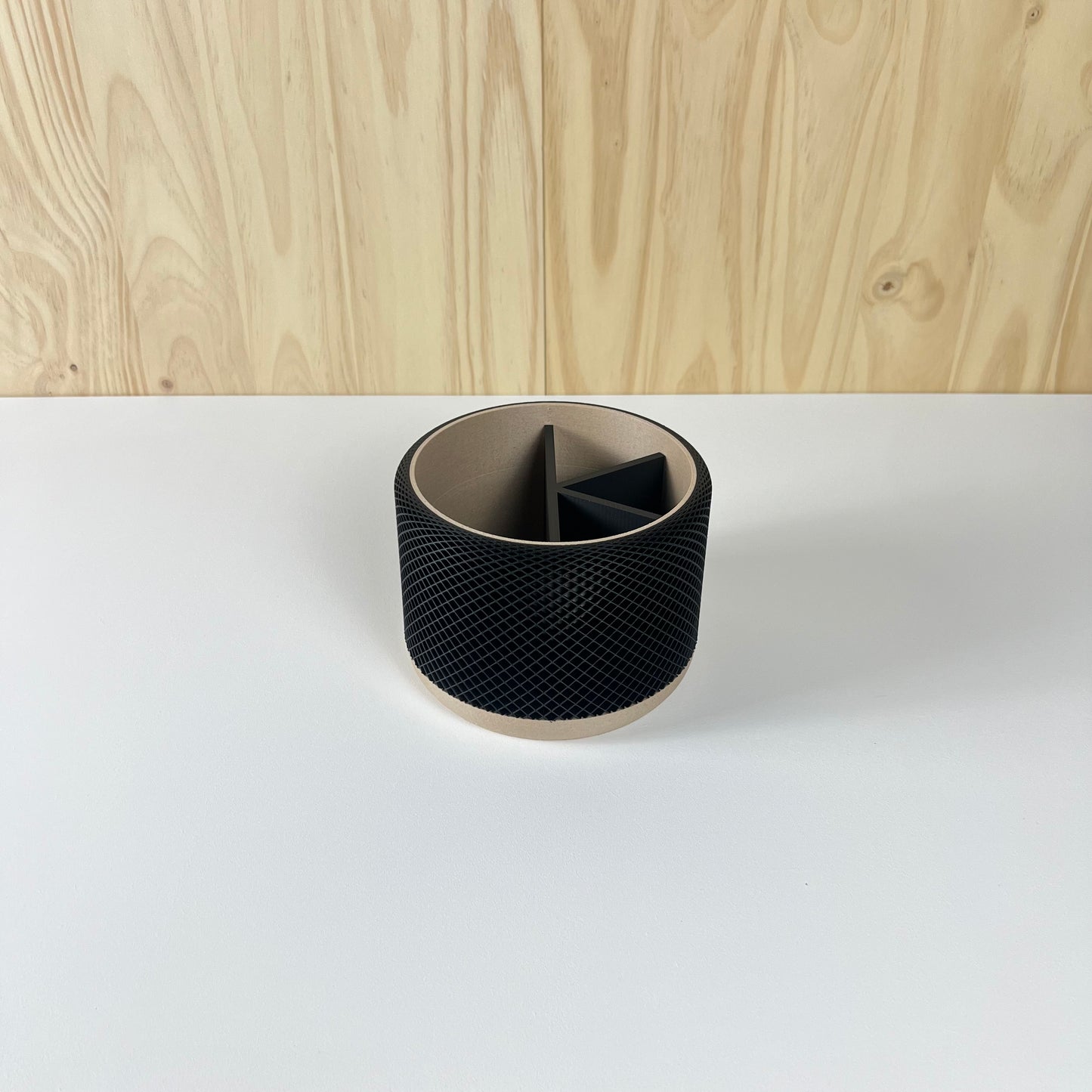 Organisateur/Pot de rangement en bois Français