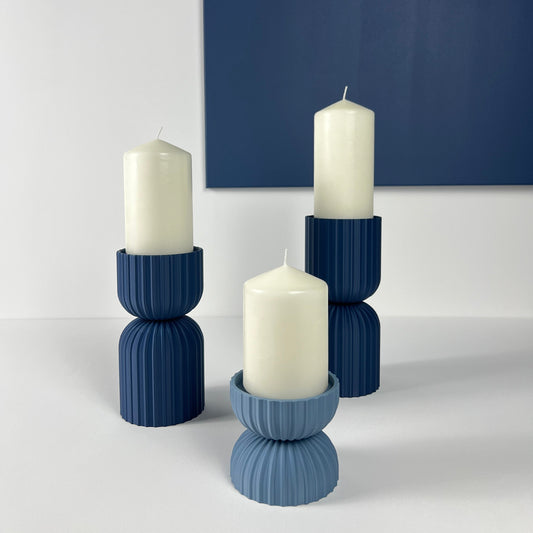 Lot de 3 Bougeoirs "Rétro", Design vintage et moderne