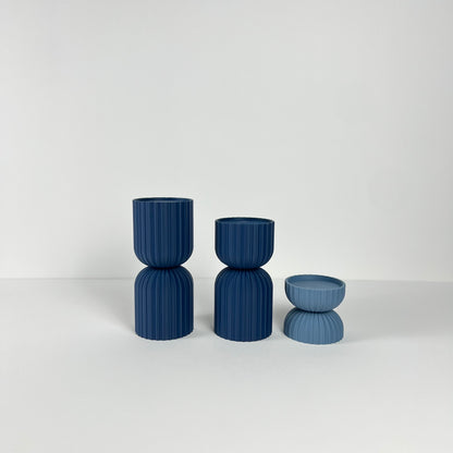Lot de 3 Bougeoirs "Rétro", Design vintage et moderne